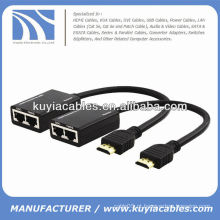 Extensor HDMI via cabo lan até 30m / 100ft